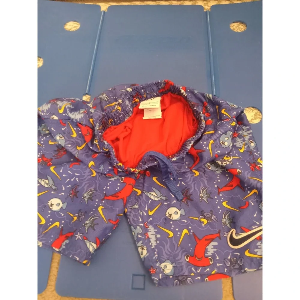 Nike Little Boys Sea Friends Lap Volley‎ Shorts Size Small Swim Trunks..